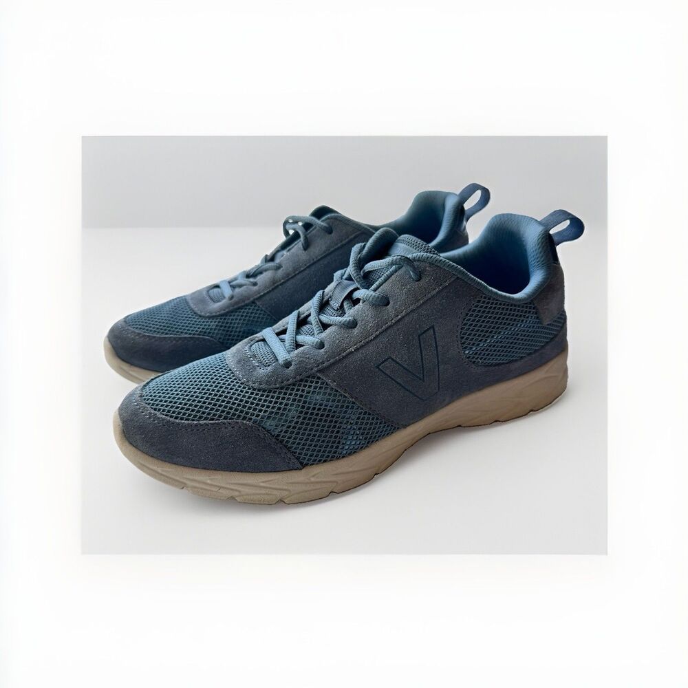 Vionic Aviate Womens Size 8.5 Blue Suede Mesh Orthotic Comfort Walking Sneakers